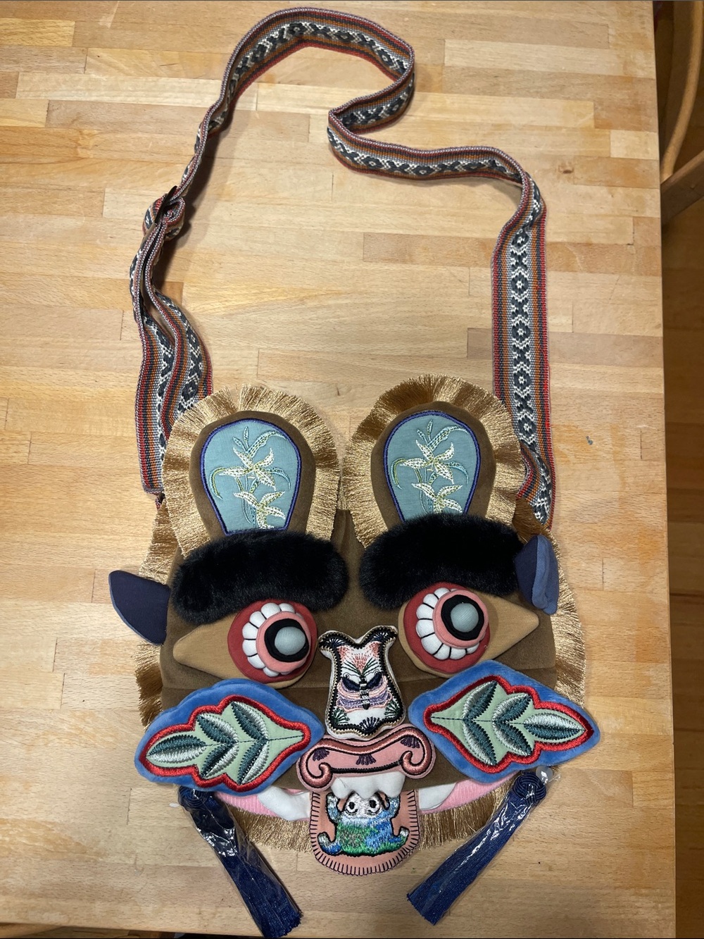 Handcrafted Tiger Head bag - elon musk son crossbody bag